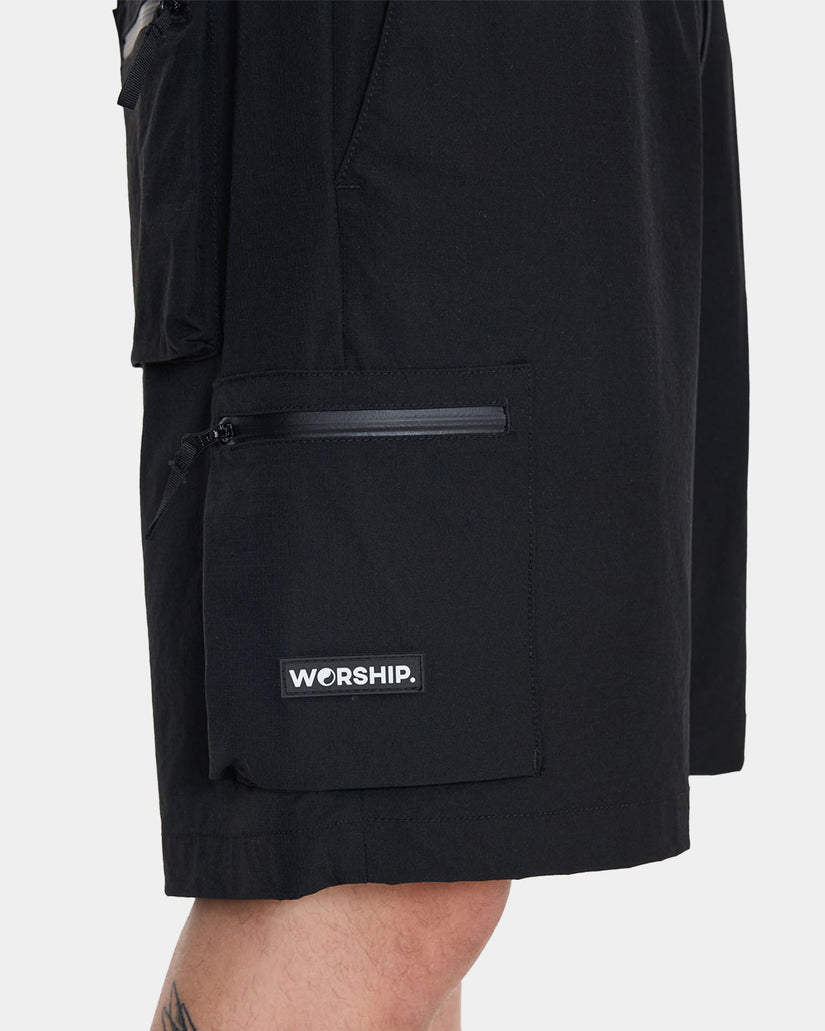 Mens Core Nylon Tech Cargo Shorts
