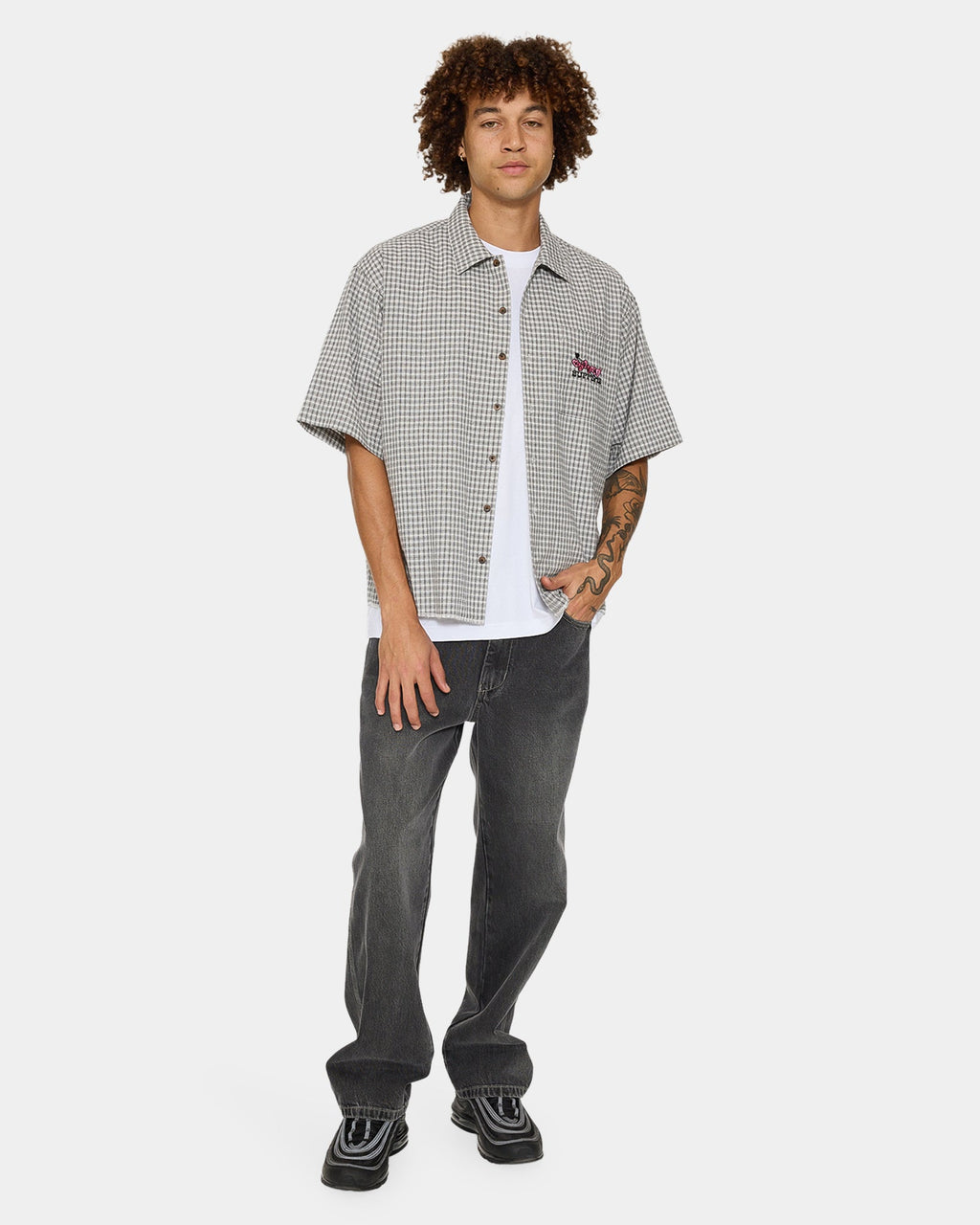 Mens Tainted Love Boxy Cropped Short Sleeve Shirt