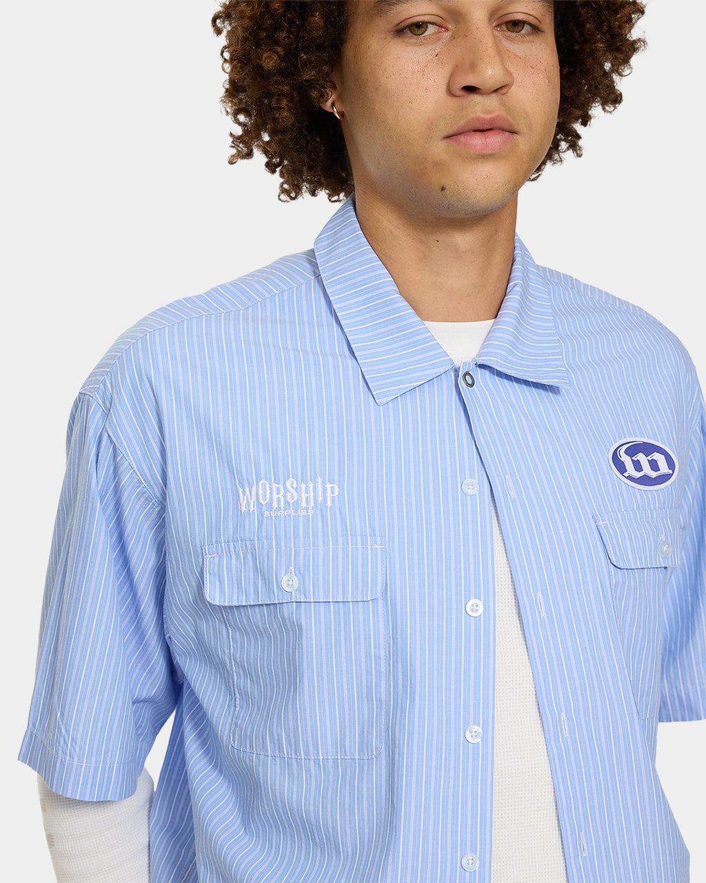 Mens Morality Boxy Cropped Short Sleeve Shirt
