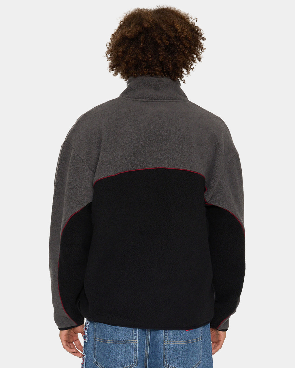 Mens Wyldstyle Quarter Zip Sherpa Fleece Jumper