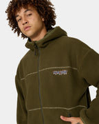Mens Line Stepper Hooded Sherpa Fleece Jacket