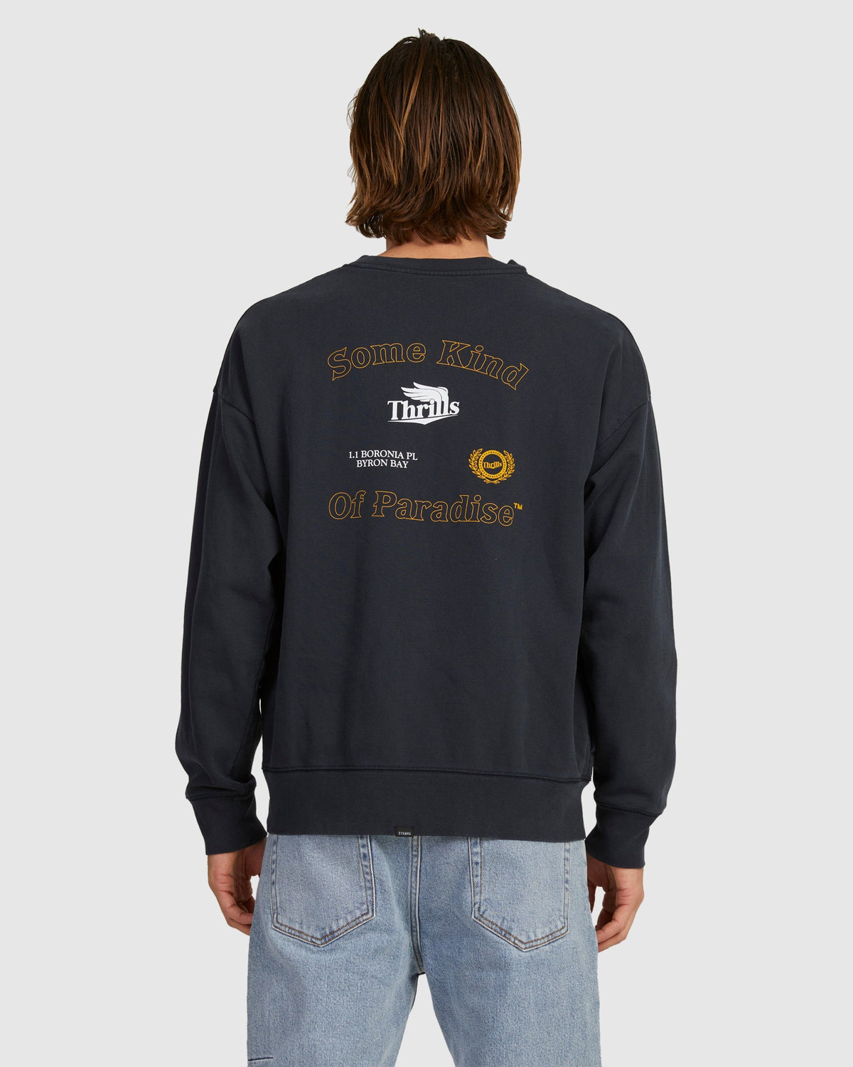 MENS THRILLS HIGH LIFE SLOUCH FIT CREW NECK