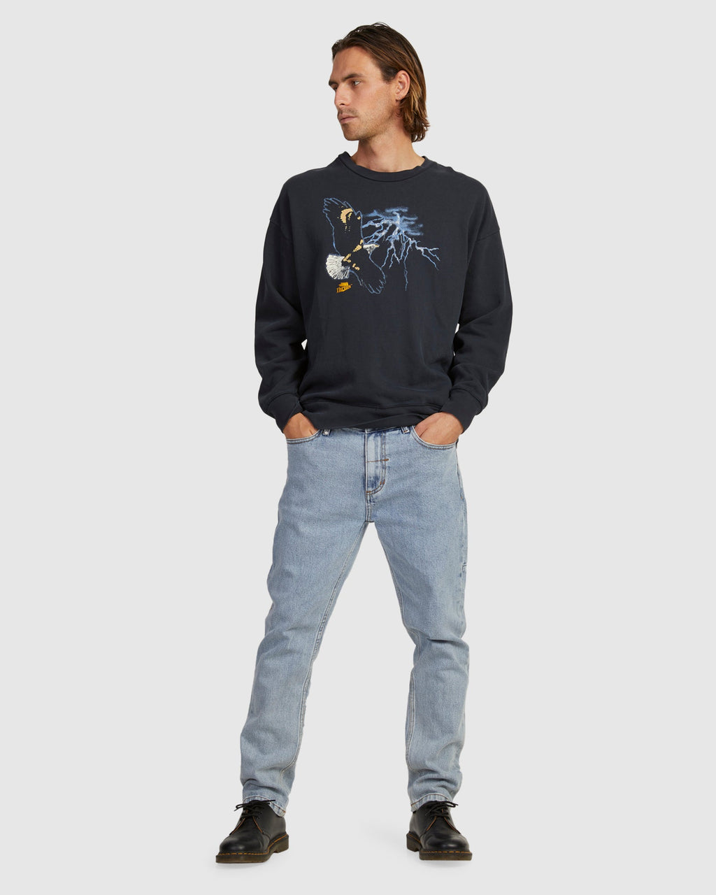 MENS THRILLS HIGH LIFE SLOUCH FIT CREW NECK