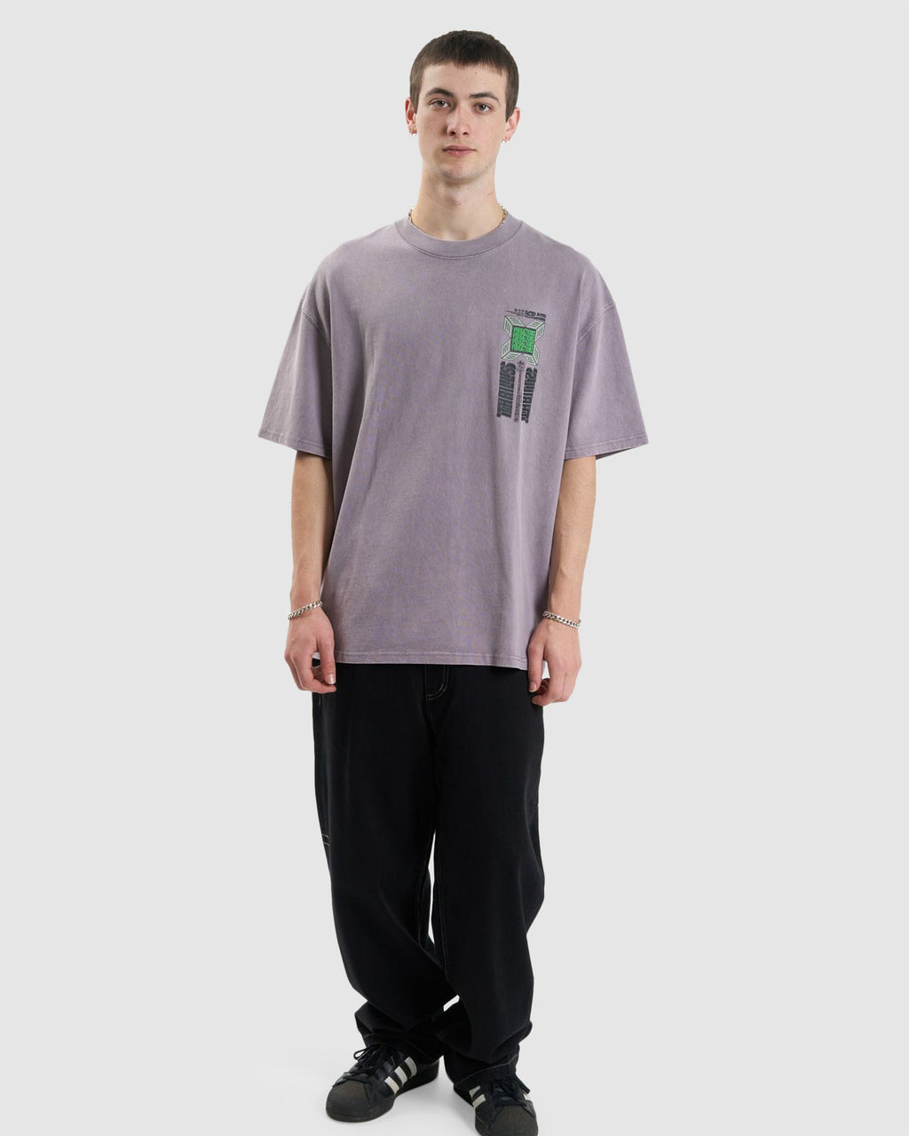 MENS VIBRATIONS BOX FIT OVERSIZE T-SHIRT