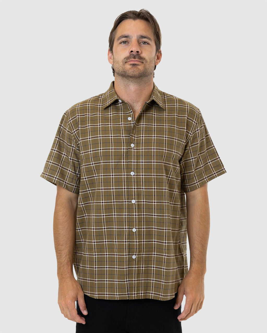 MENS STEADFAST CHECK SHORT SLEEVE SHIRT