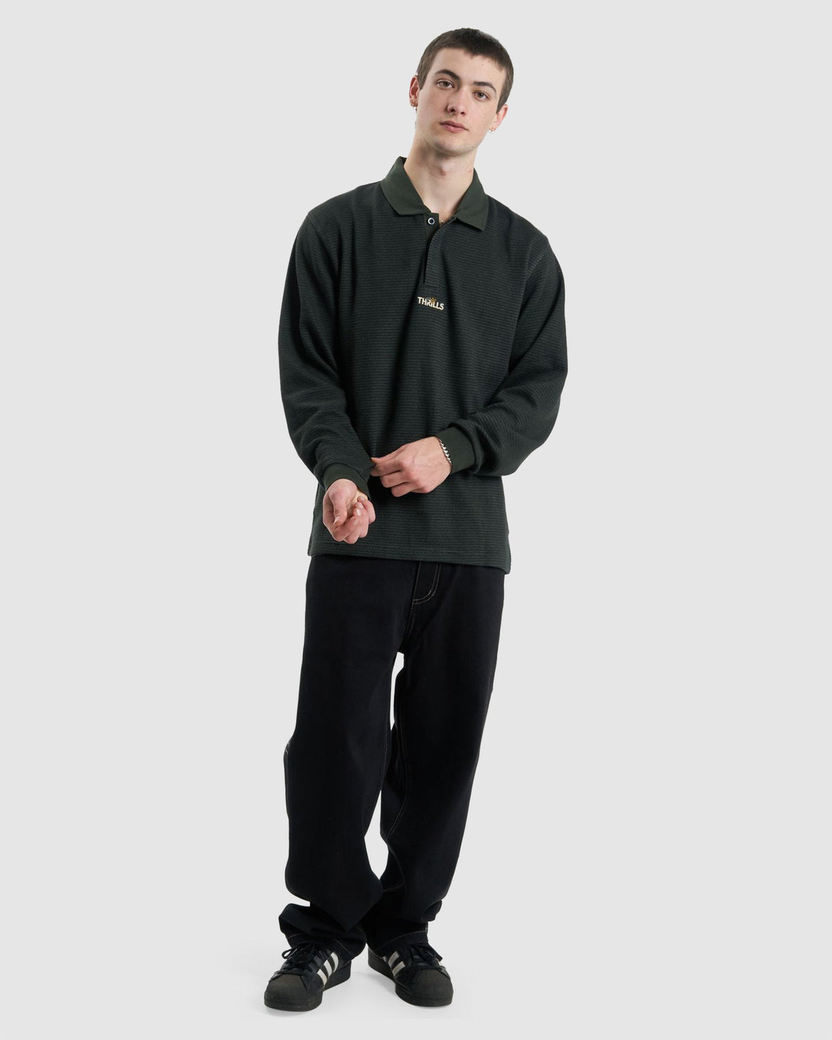 Mens Secret Garden Rugby Polo Long Sleeve Shirt