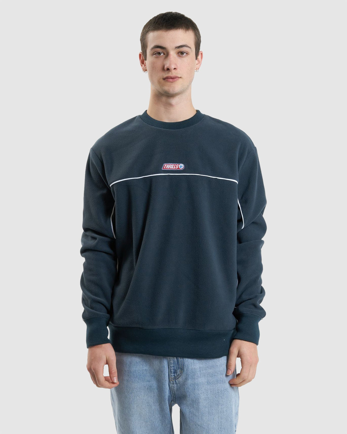 MENS WISDOM OVERSIZED POLAR FLEECE CREW