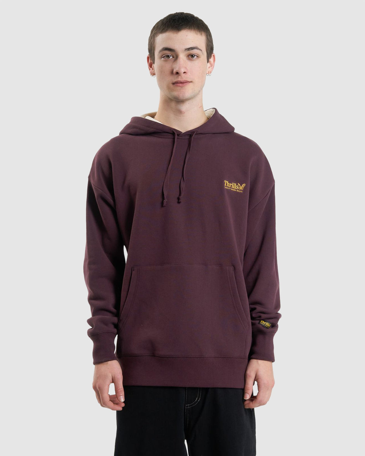 MENS THRILLS UNION SLOUCH PULLOVER HOODIE