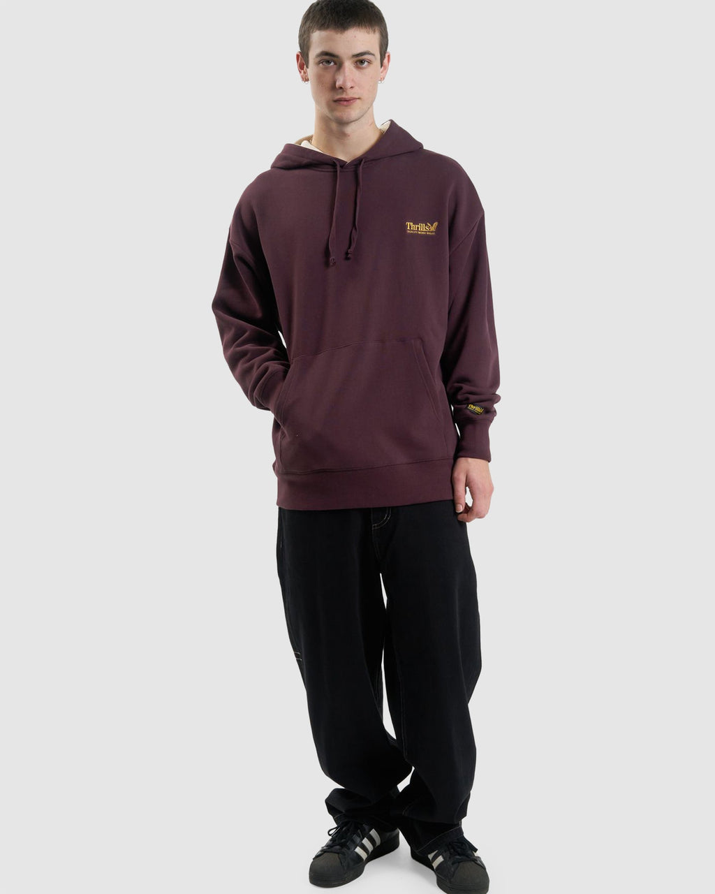 MENS THRILLS UNION SLOUCH PULLOVER HOODIE