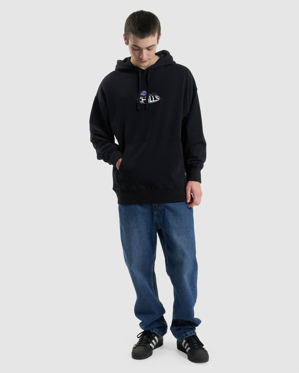 MENS SUB ROSA SLOUCH PULL ON HOODIE