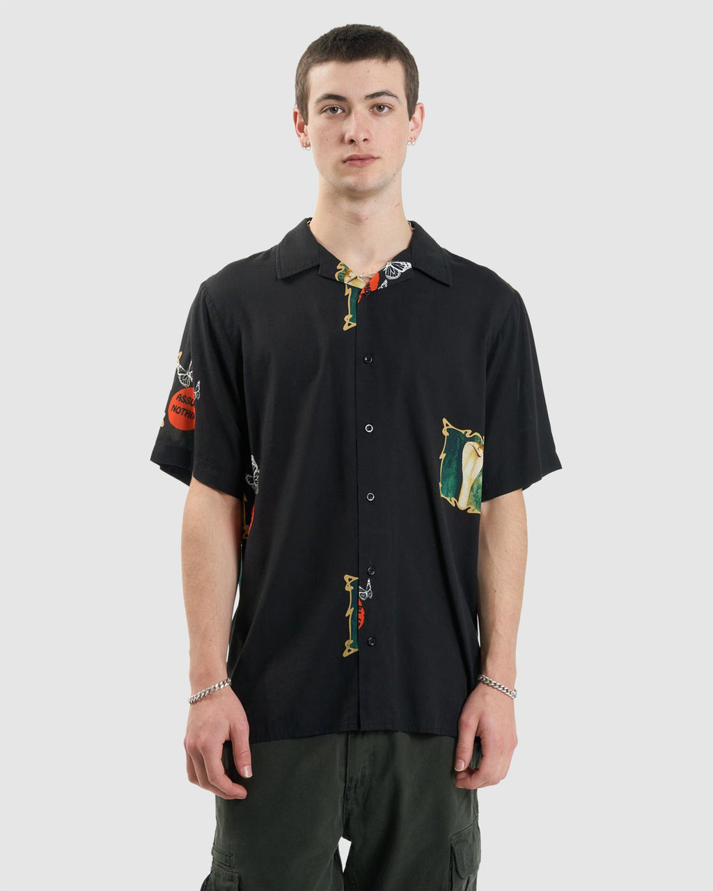 Mens Dream Within A Dream Bowling Short Sleeve Shirt