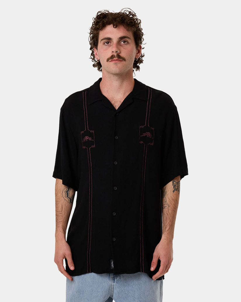 Mens Still Life Bowling Short Sleve Shirt