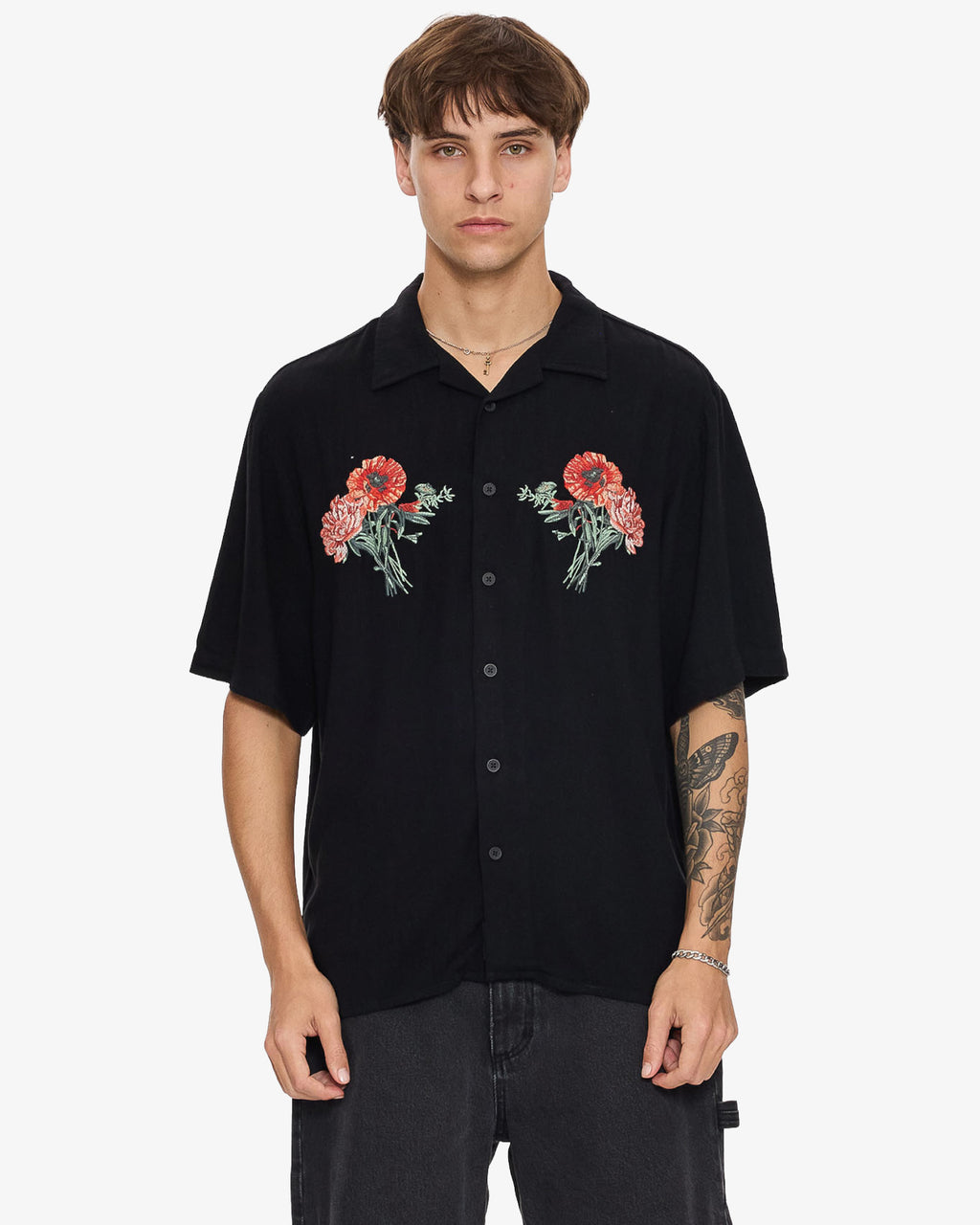 Mens Still Life Bowling Short Sleve Shirt