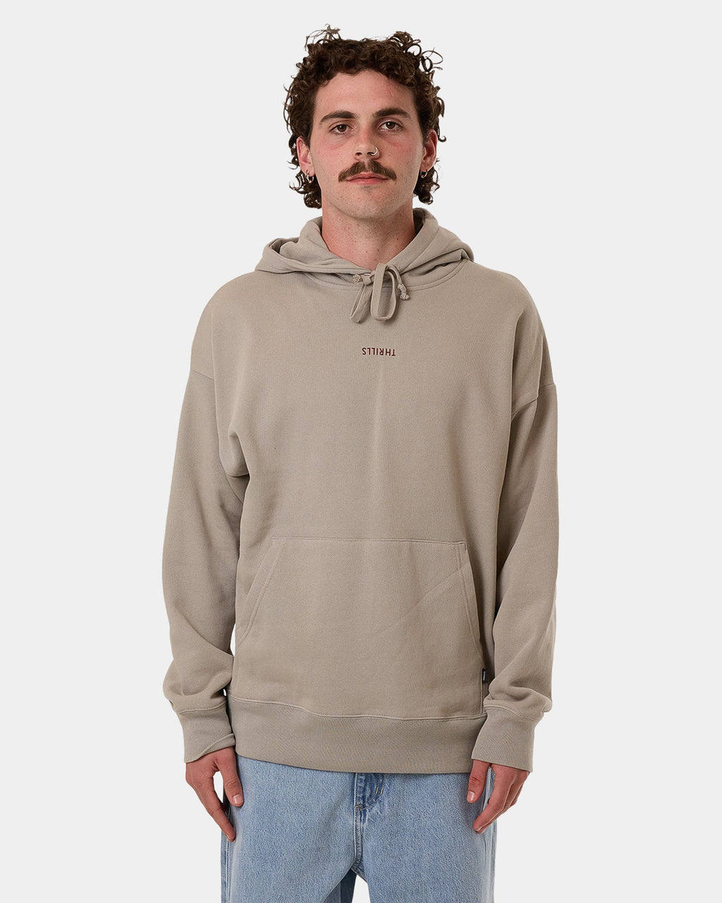 Mens Minimal Thrills Slouch Pullover Hoodie