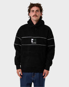 Mens Hazed Slouch Polar Fleece Pulover Hoodie