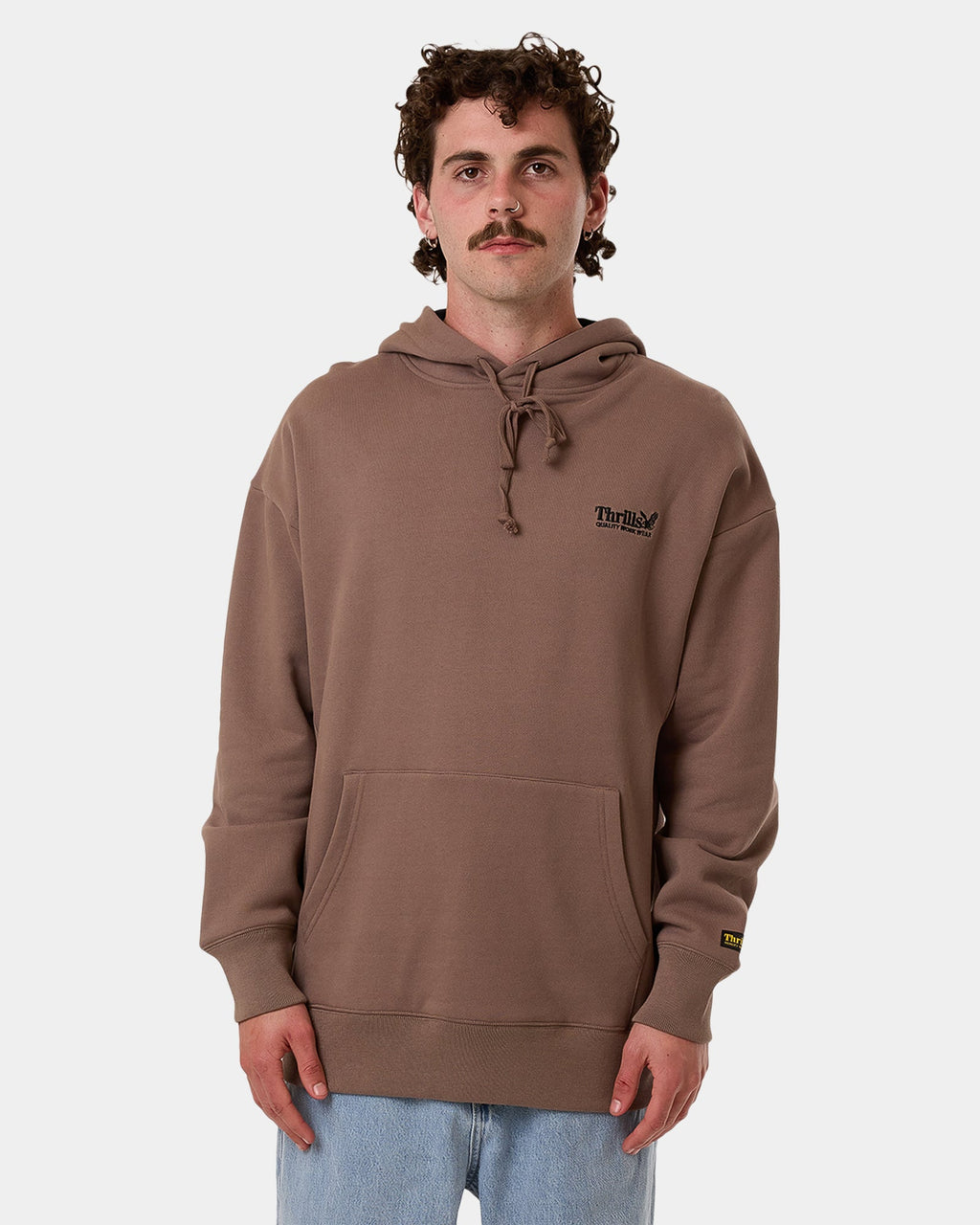 Mens Thrills Union Slouch Pullover Hoodie