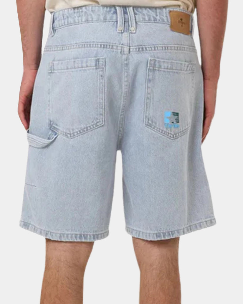 Mens Hazed Slacker Denin Shorts