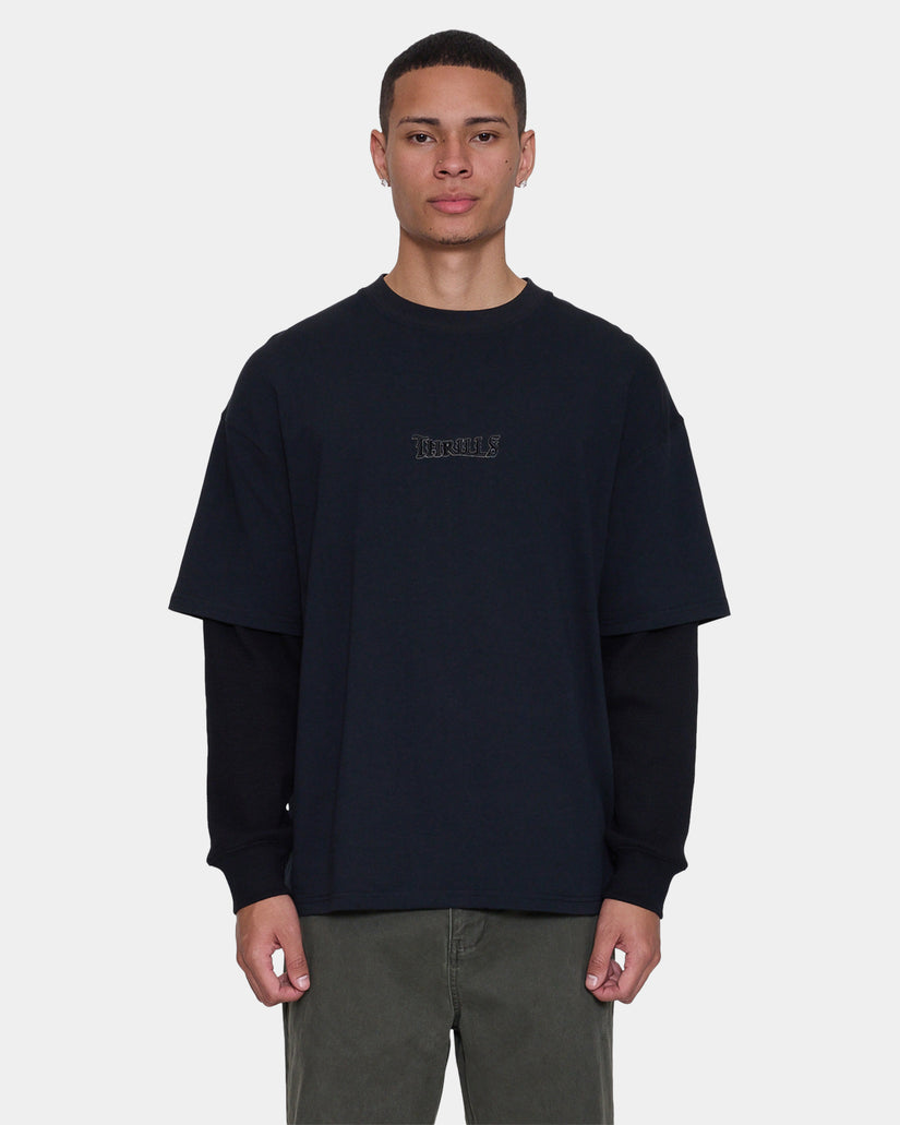 Mens Web Of Deceit Layer Box Crop Long Sleeve T-Shirt