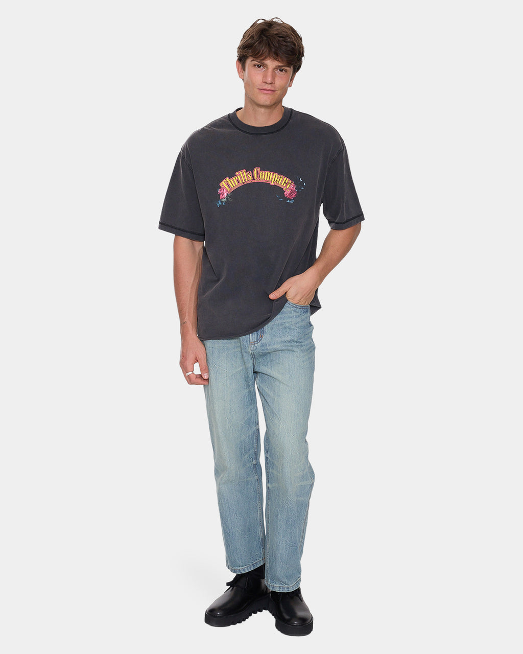 Mens Fury Oversized Cropped T-Shirt