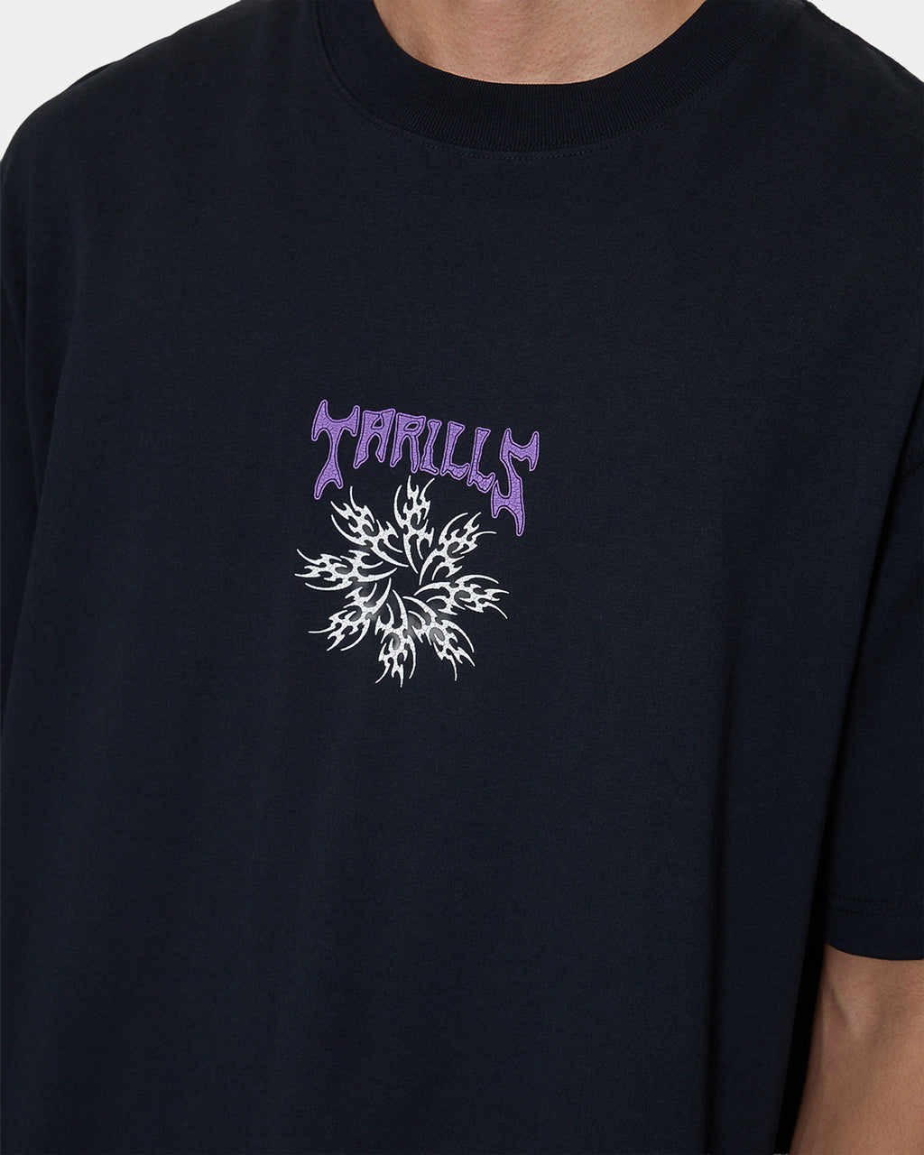 Mens Stagger Oversized Cropped T-Shirt
