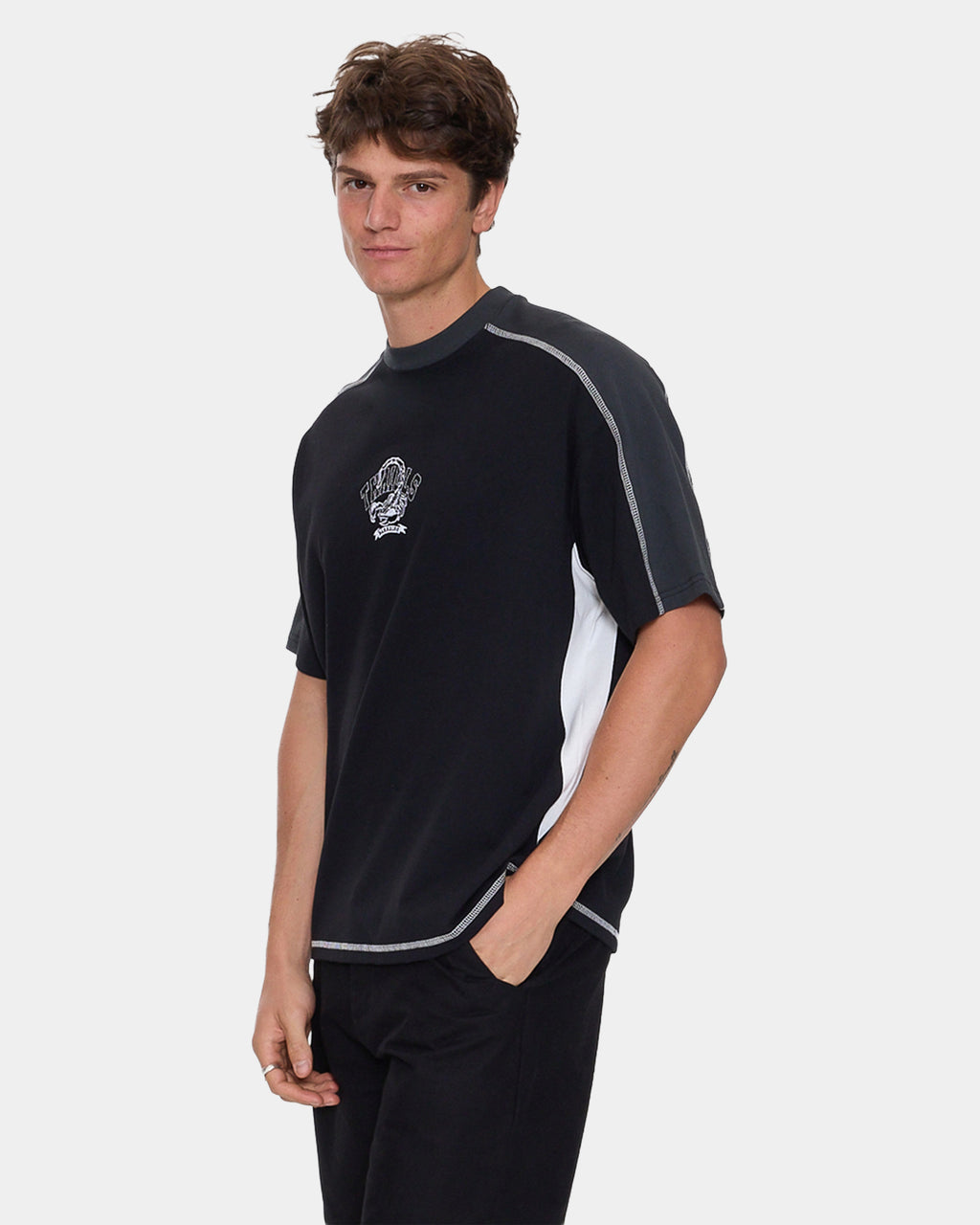 Mens Sting Of Defeat Panel Oversized T-Shirt