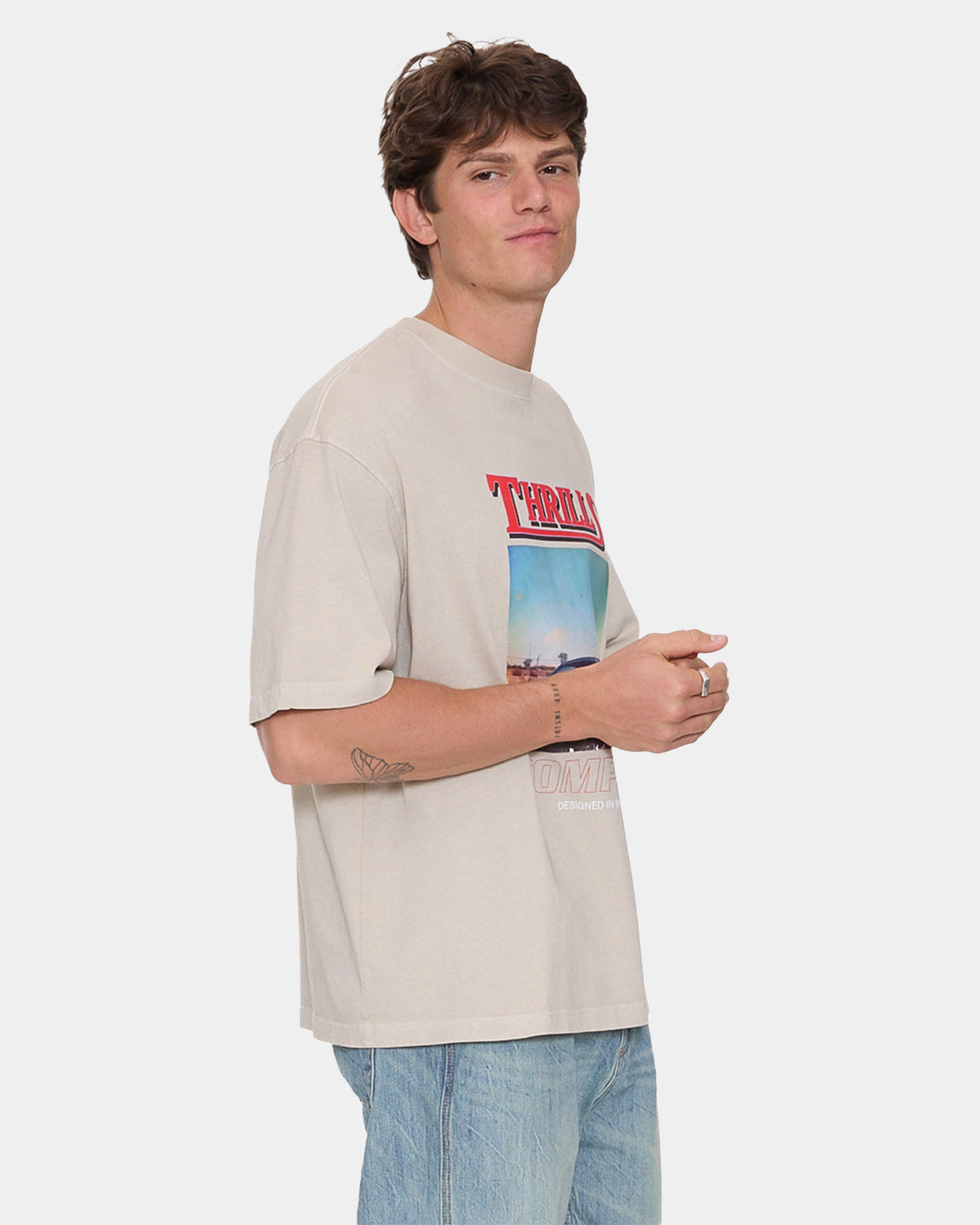 Mens Skerrt Oversized Cropped T-Shirt