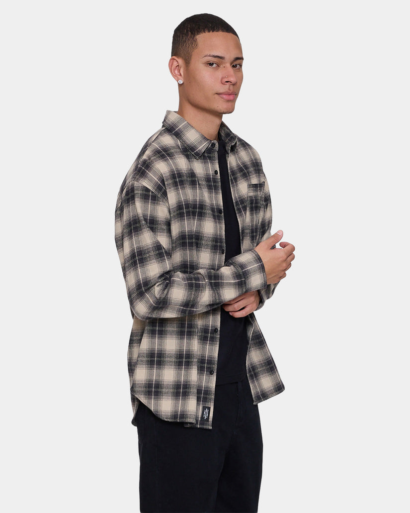 Mens Stagger Barrio Long Sleeve Flannel Shirt