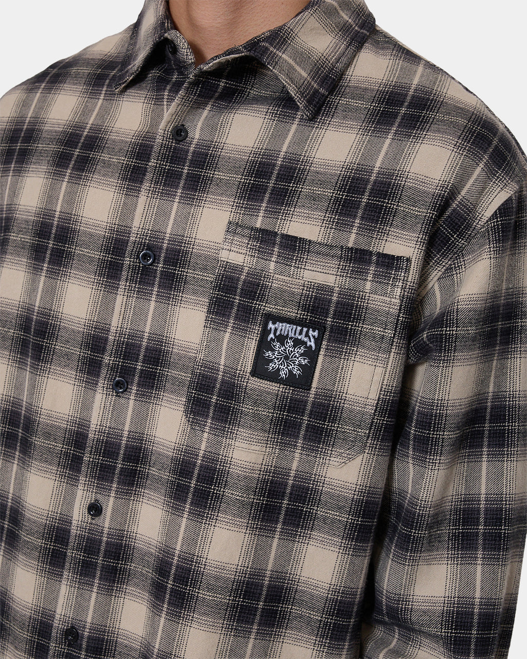 Mens Stagger Barrio Long Sleeve Flannel Shirt