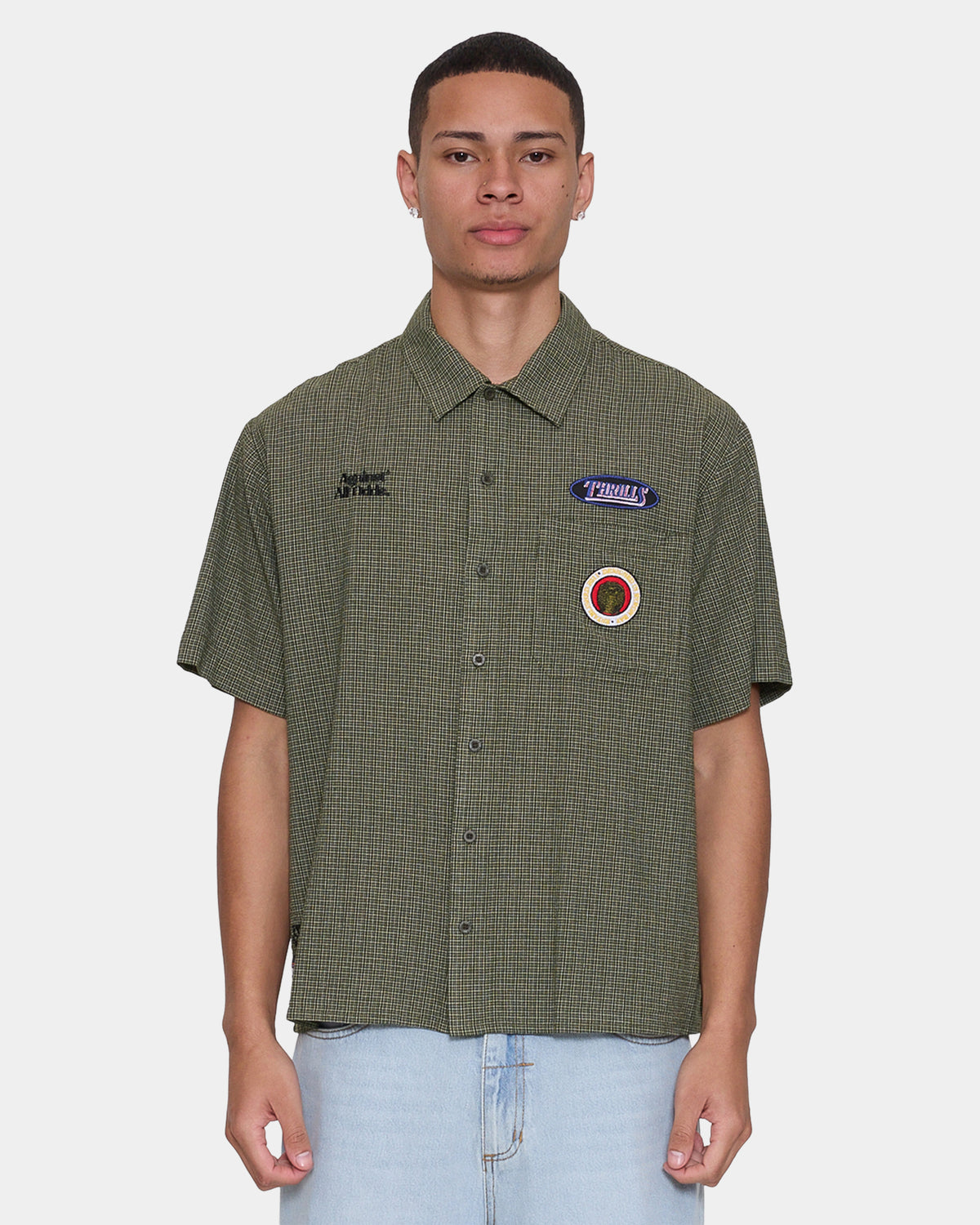 Mens Against All Odds Cropped Short Sleeve Shirt