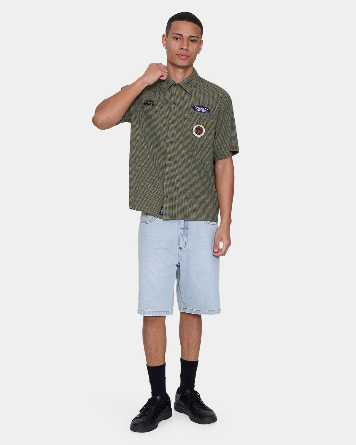 Mens Against All Odds Cropped Short Sleeve Shirt