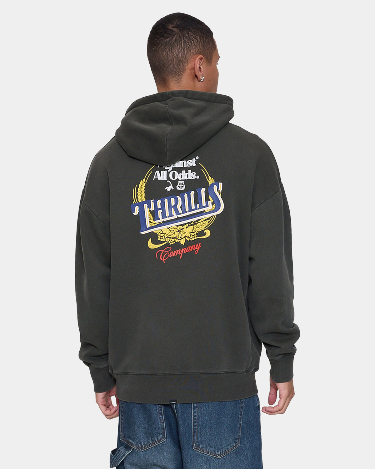 Mens Against All Odds Slouch Pullover Hoodie