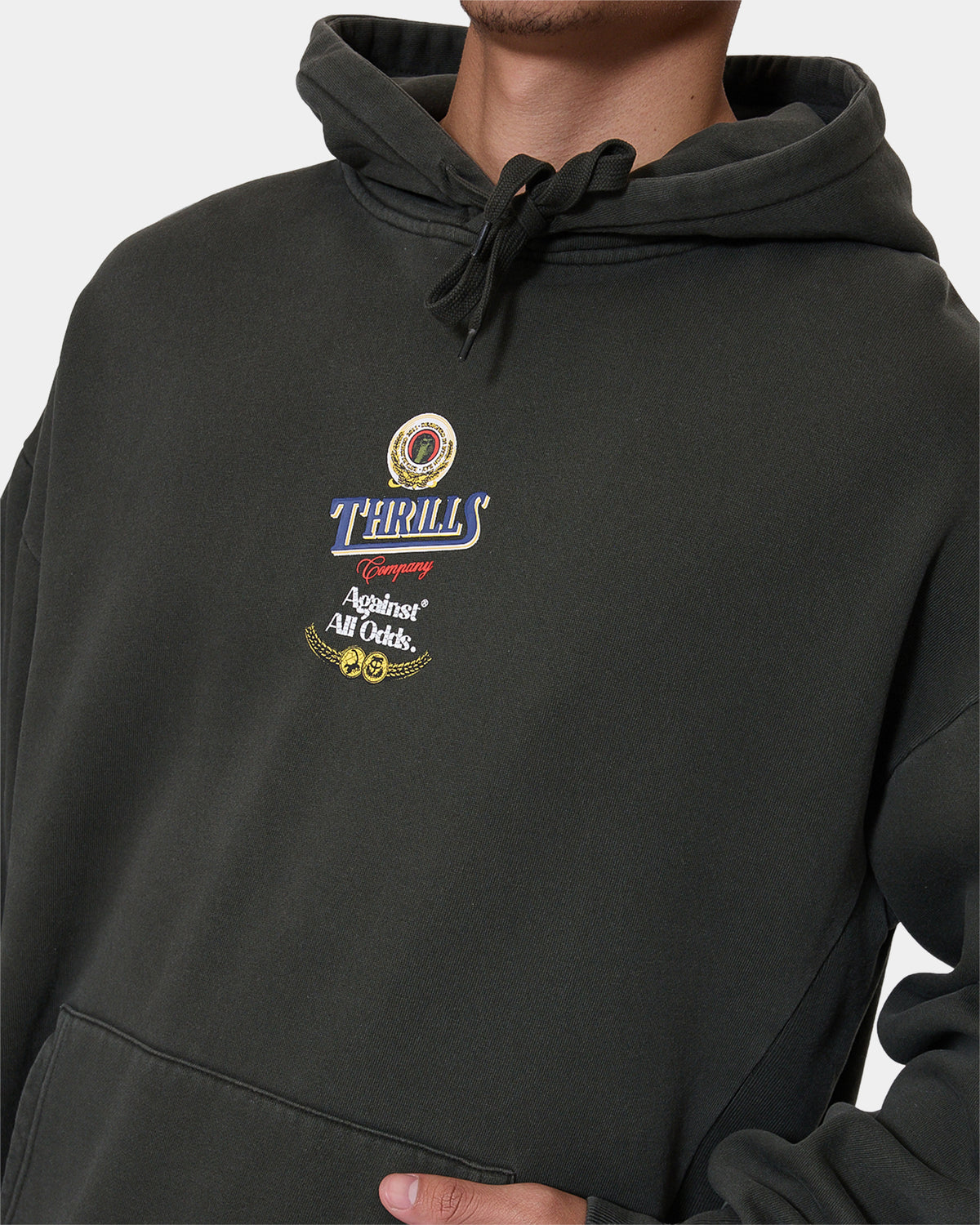 Mens Against All Odds Slouch Pullover Hoodie