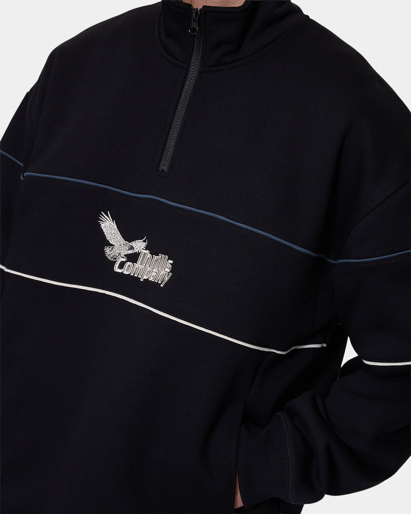 Mens Between Chaos & Calm Quarter Zip Fleece Jumper