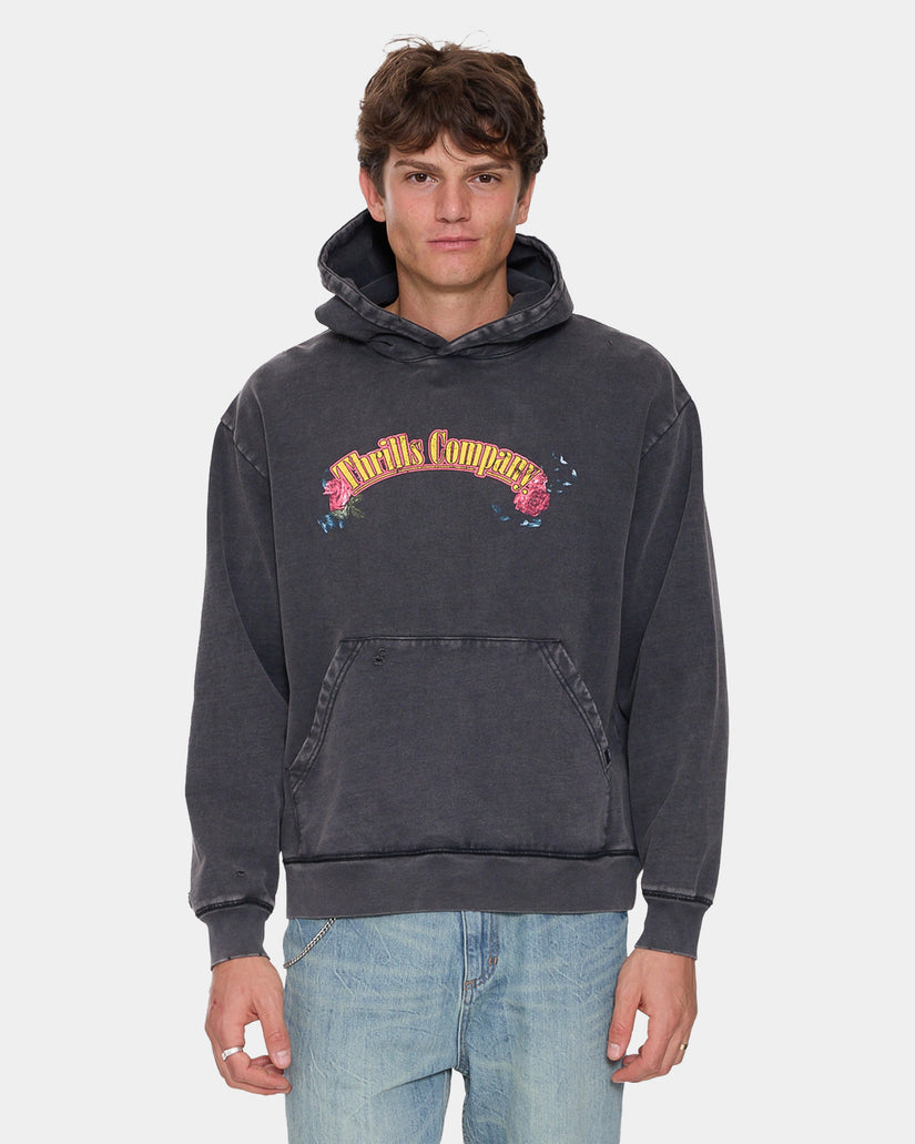Mens Fury Slouch Cropped Pullover Hoodie
