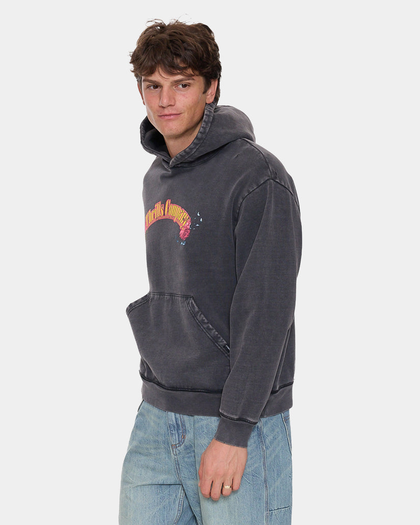Mens Fury Slouch Cropped Pullover Hoodie