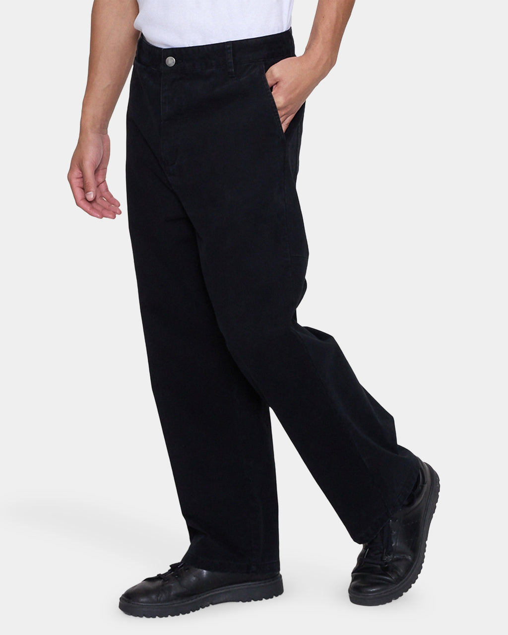 Mens Stagger Big Slacker Cropped Pants