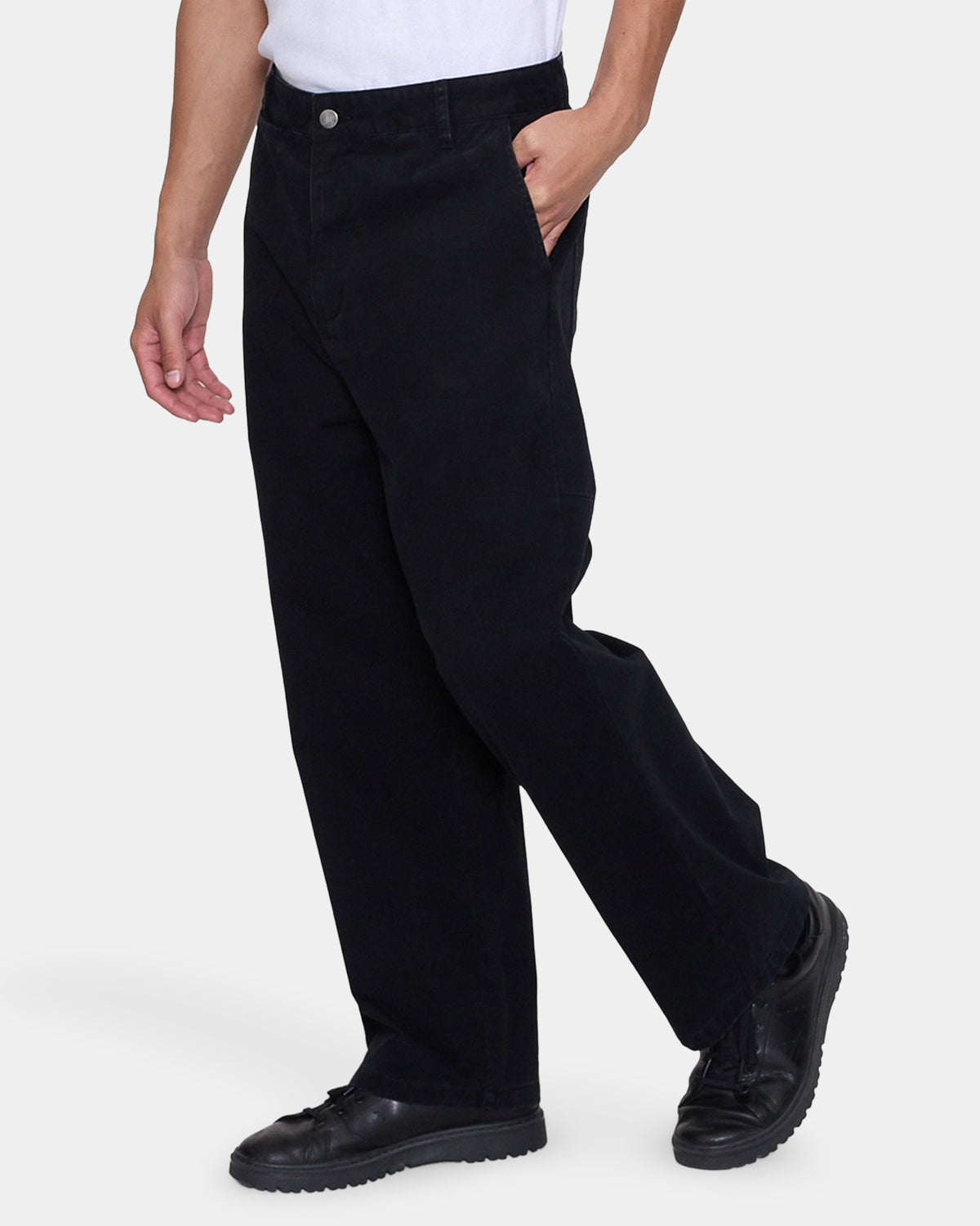 Mens Stagger Big Slacker Cropped Pants