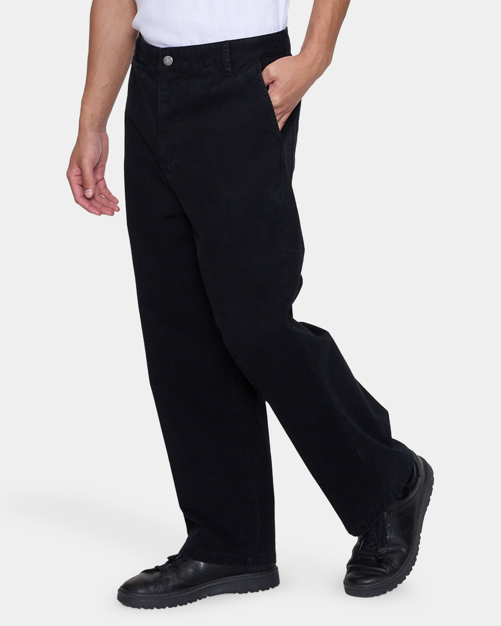 Mens Stagger Big Slacker Cropped Pants
