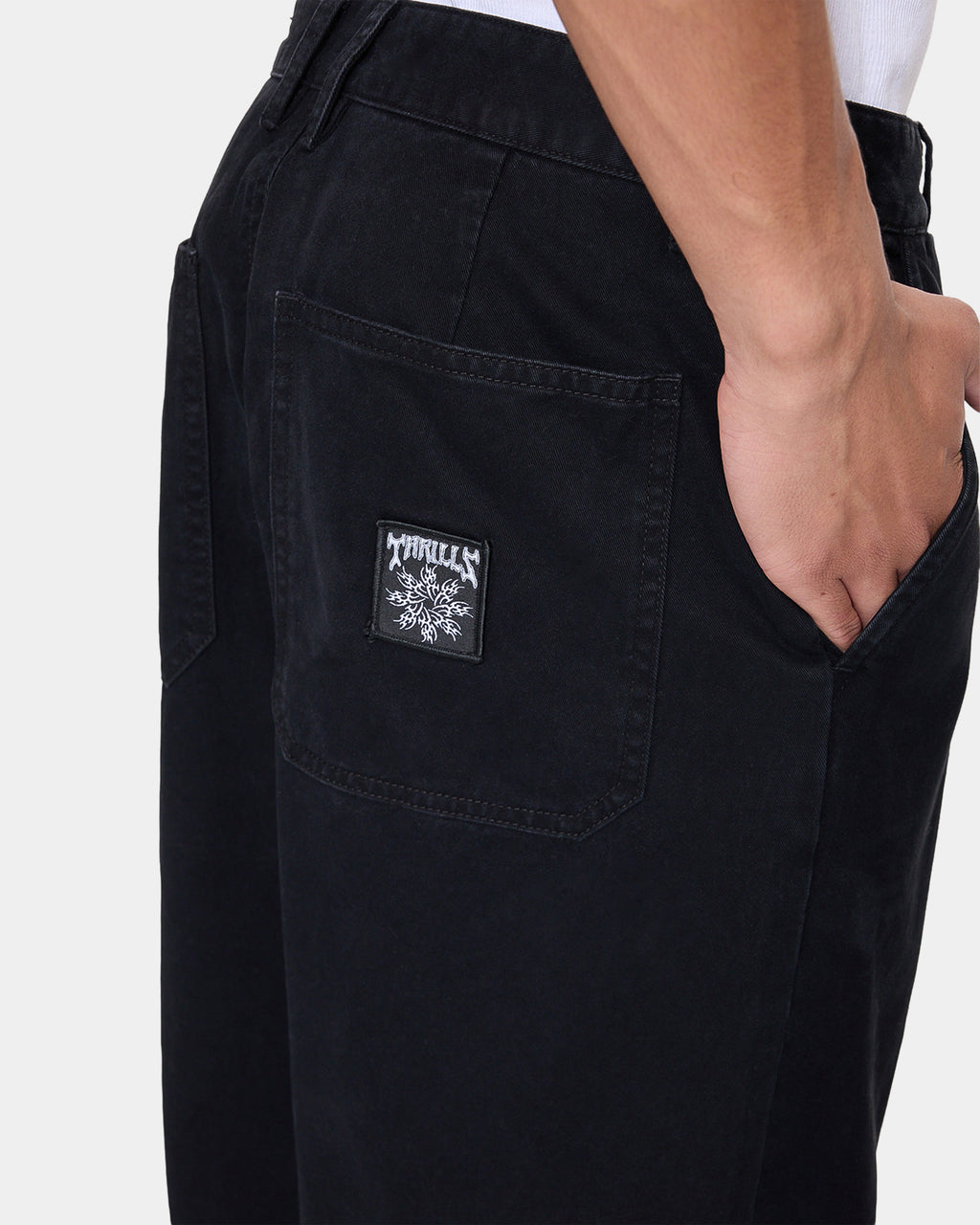 Mens Stagger Big Slacker Cropped Pants