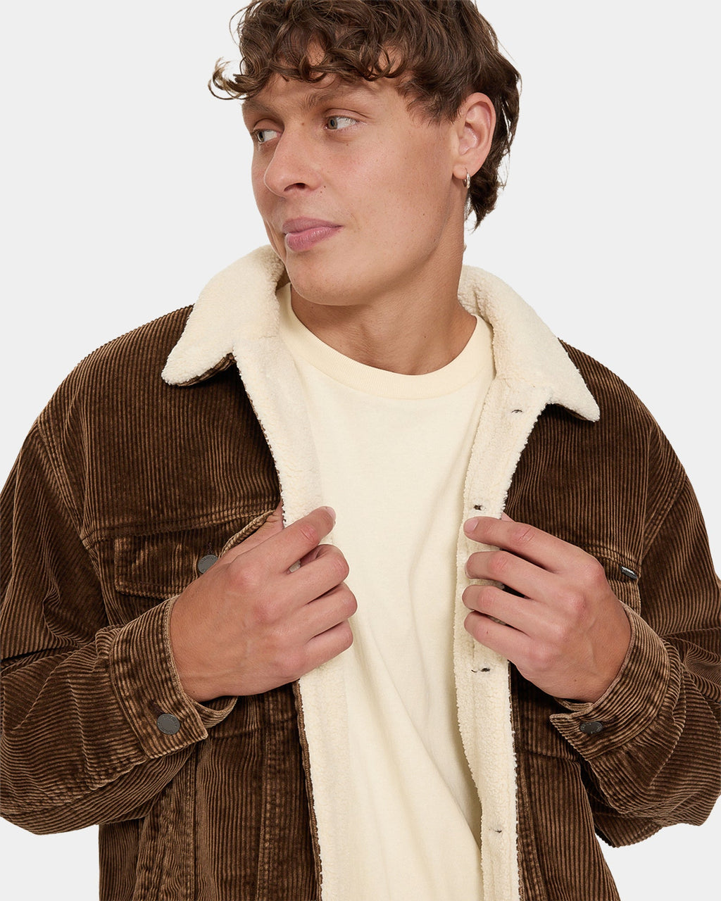 Mens Oversized Sherpa Wanderer Cord Jacket