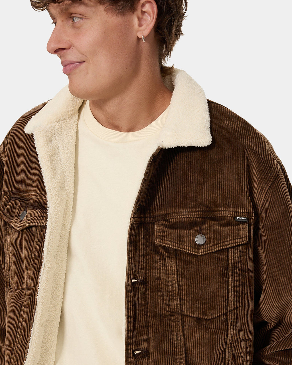 Mens Oversized Sherpa Wanderer Cord Jacket