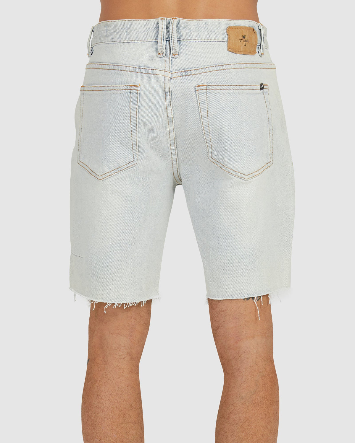 MENS DESTROYED BONES DENIM SHORTS