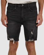 MENS DESTROYED BONES DENIM SHORTS