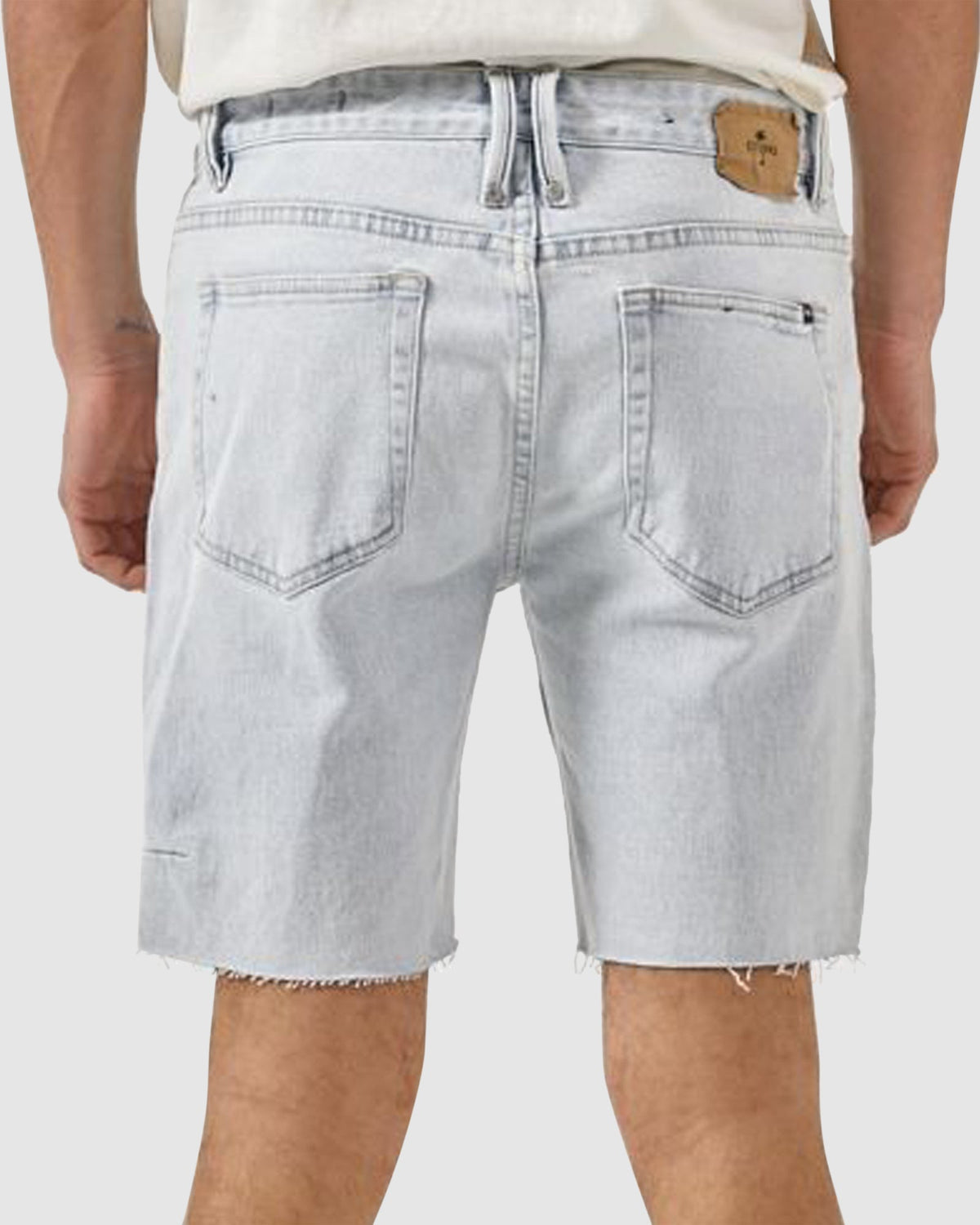 MENS DESTROYED BONES DENIM SHORTS