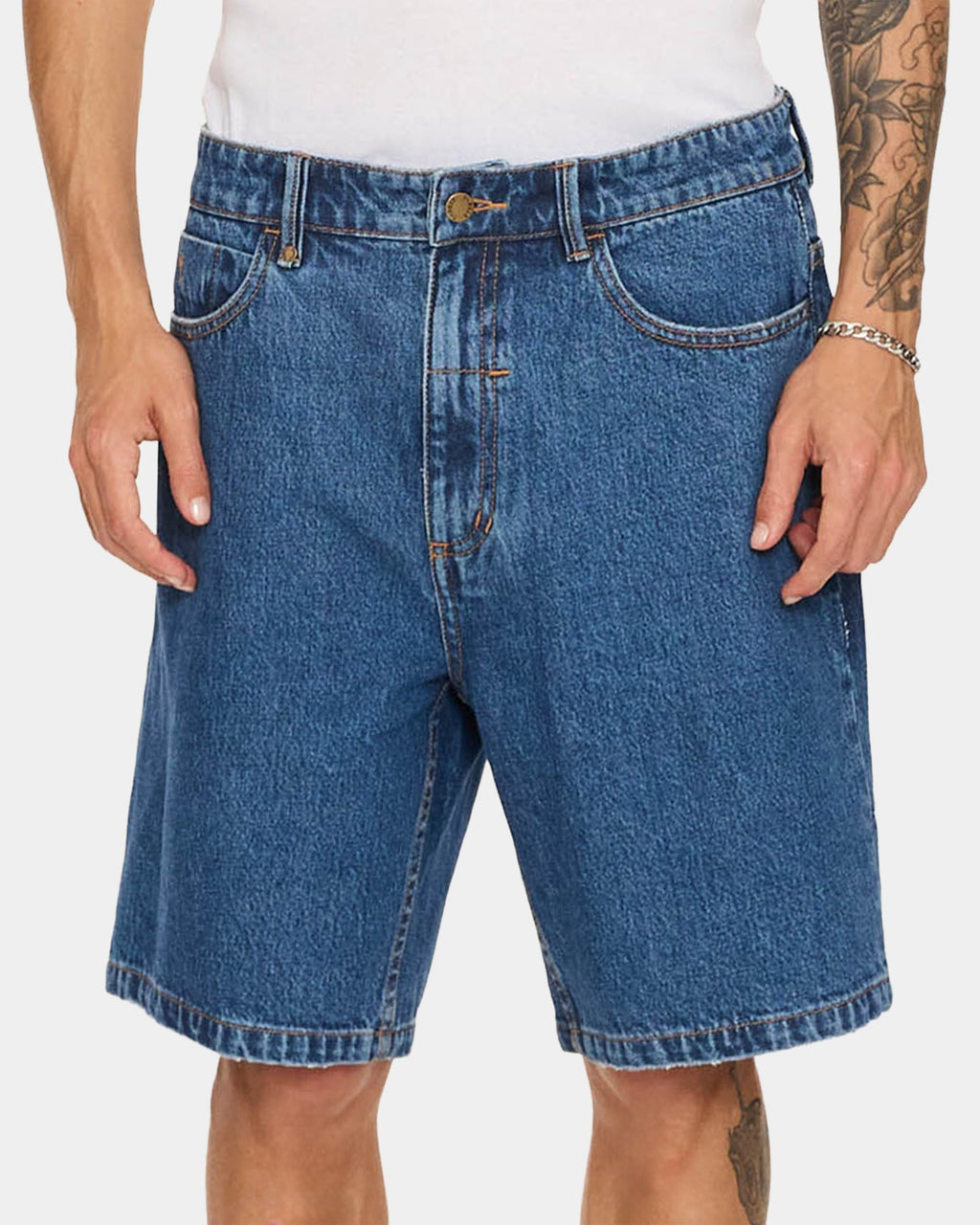 Mens Slacker Denim Shorts