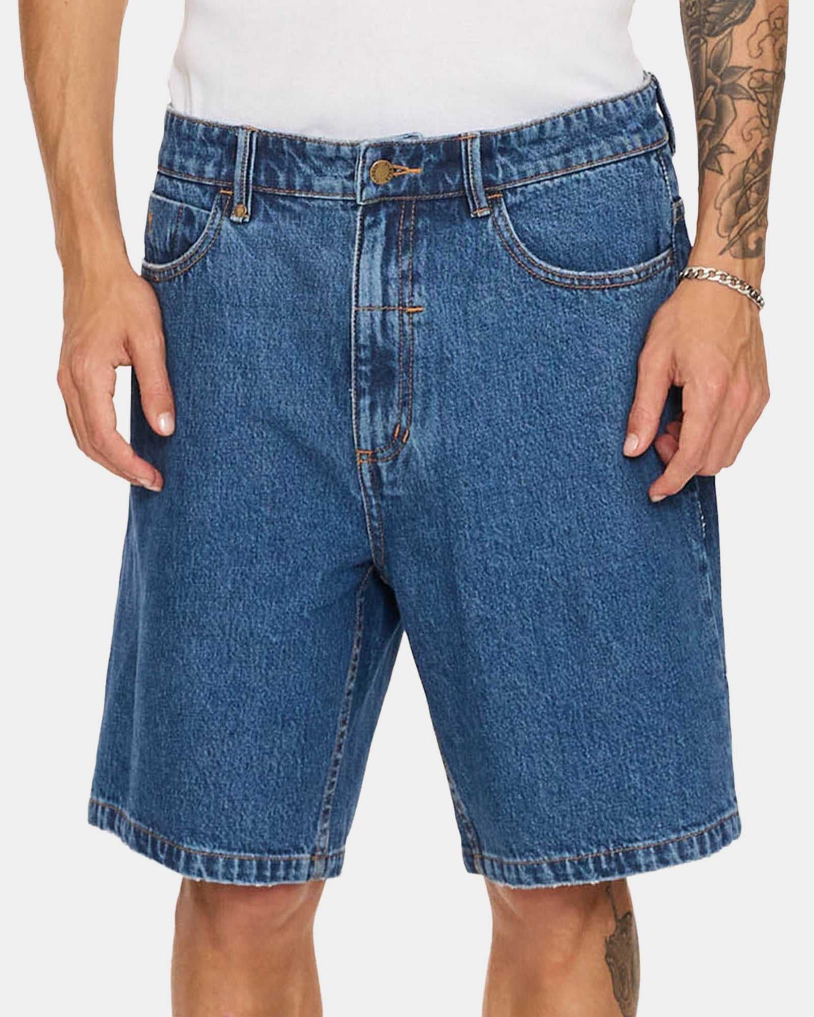 Mens Slacker Denim Shorts