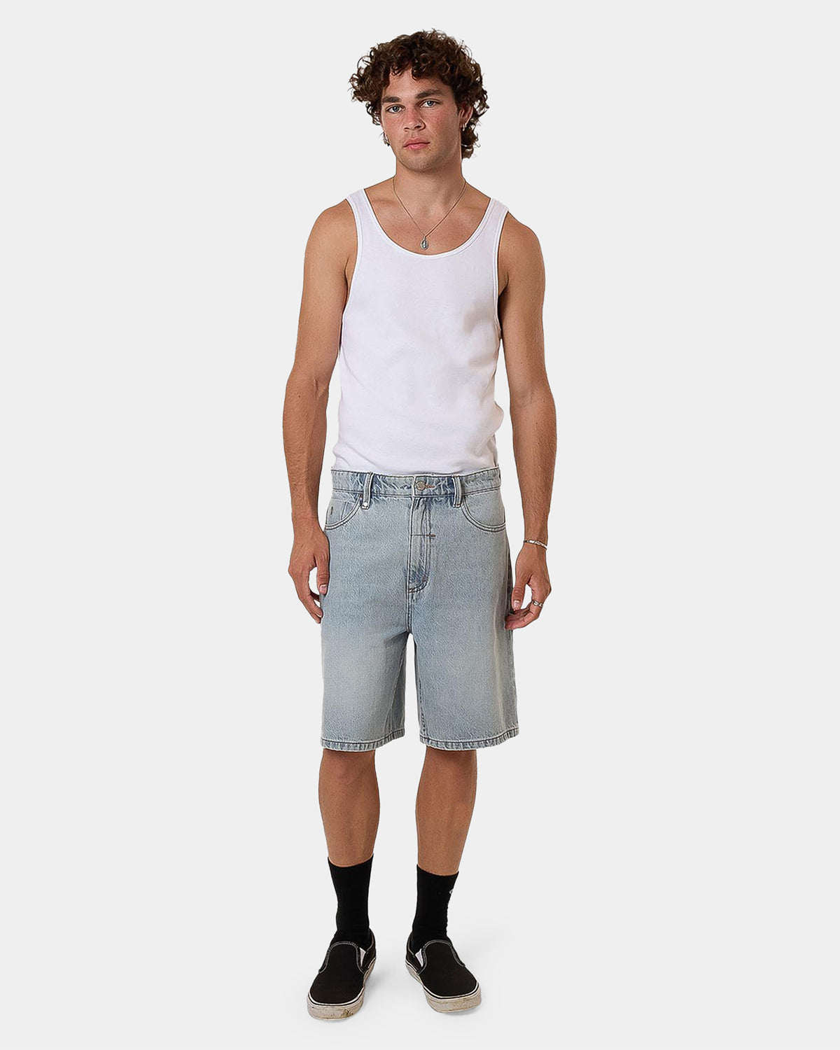 Mens Slacker Denim Shorts