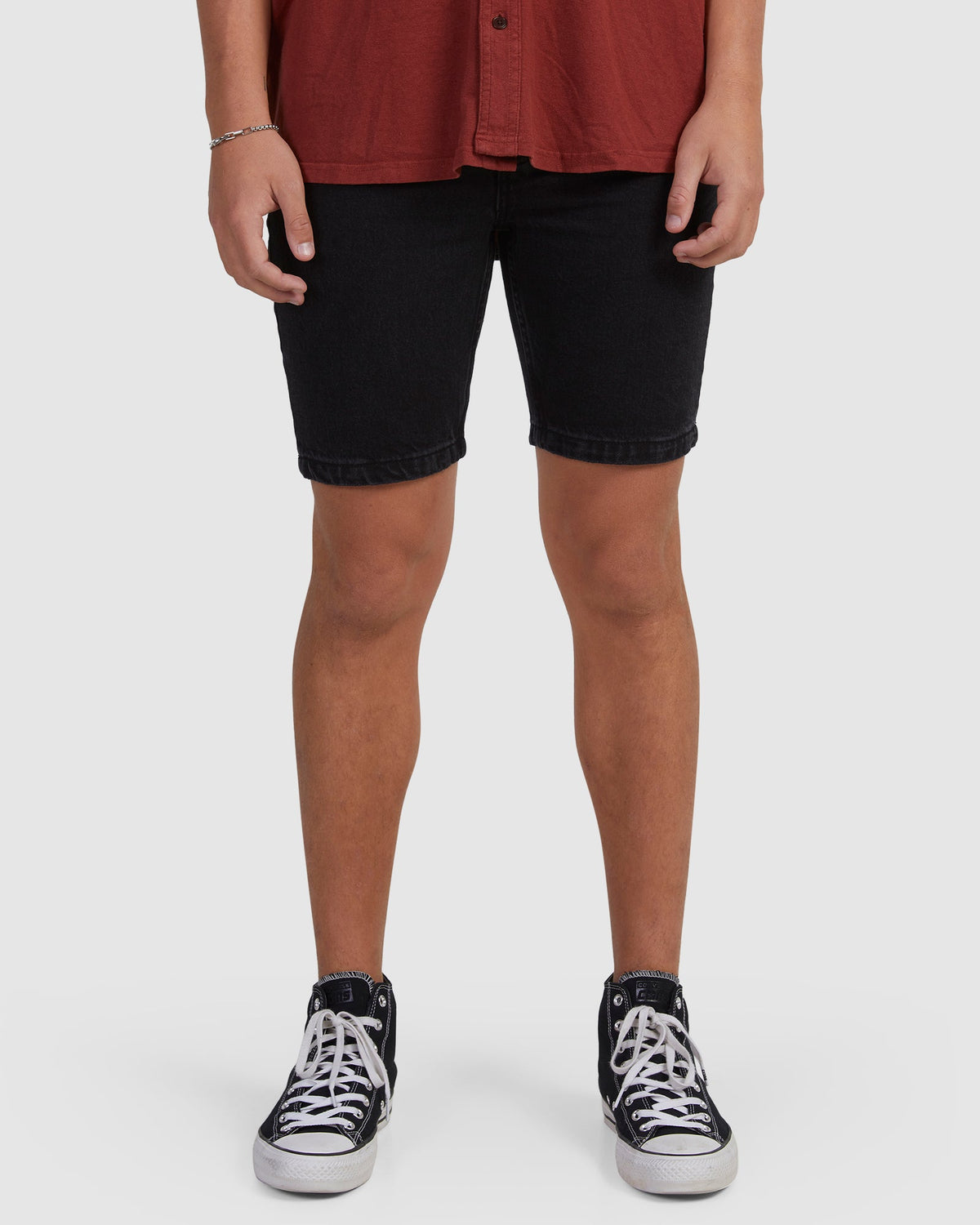 MENS CHOPPED HEM DENIM SHORTS