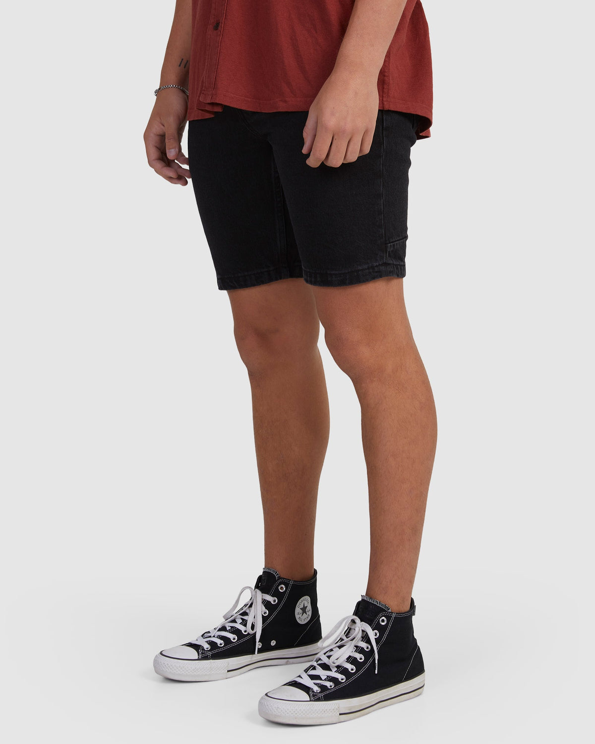 MENS CHOPPED HEM DENIM SHORTS