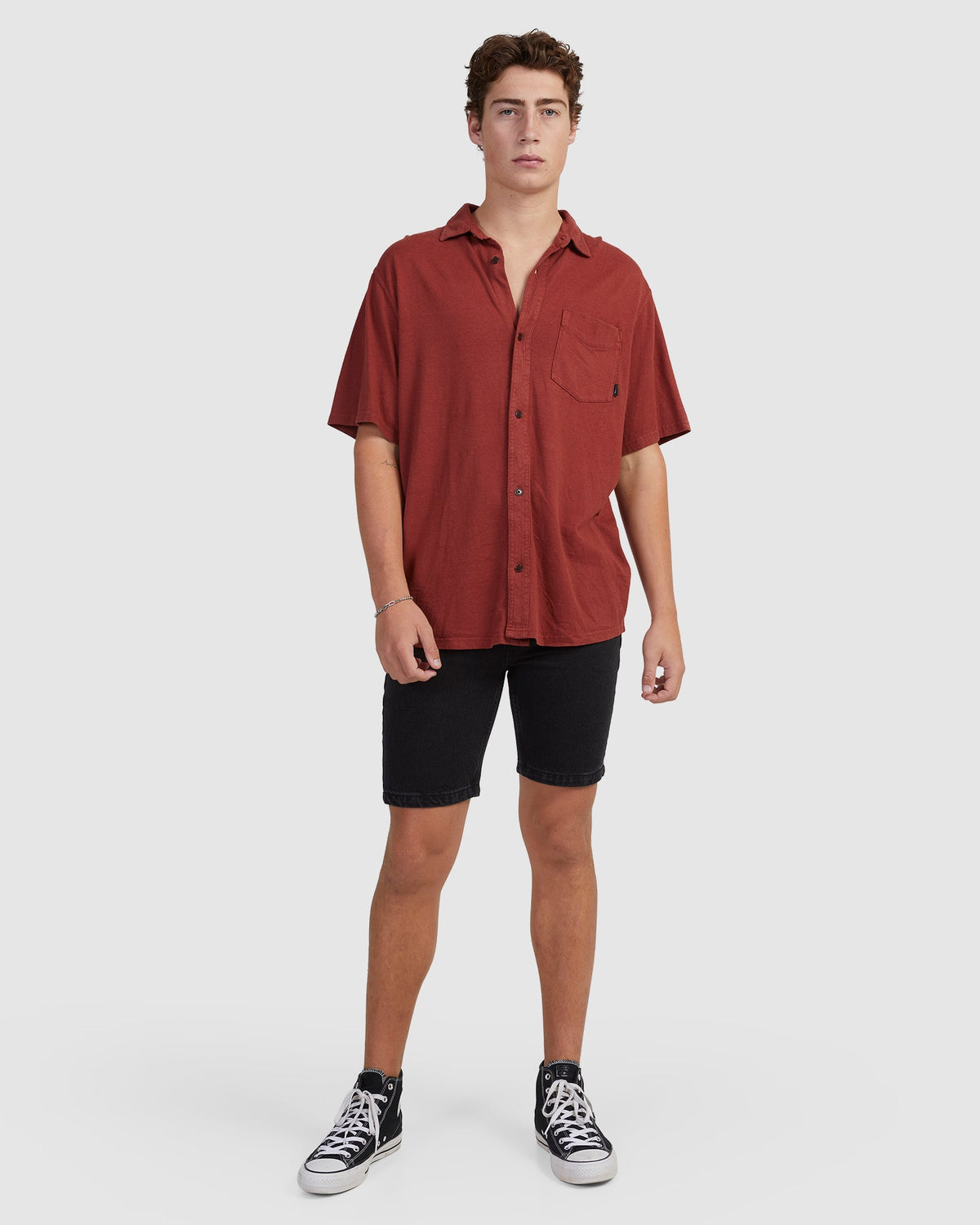 MENS CHOPPED HEM DENIM SHORTS